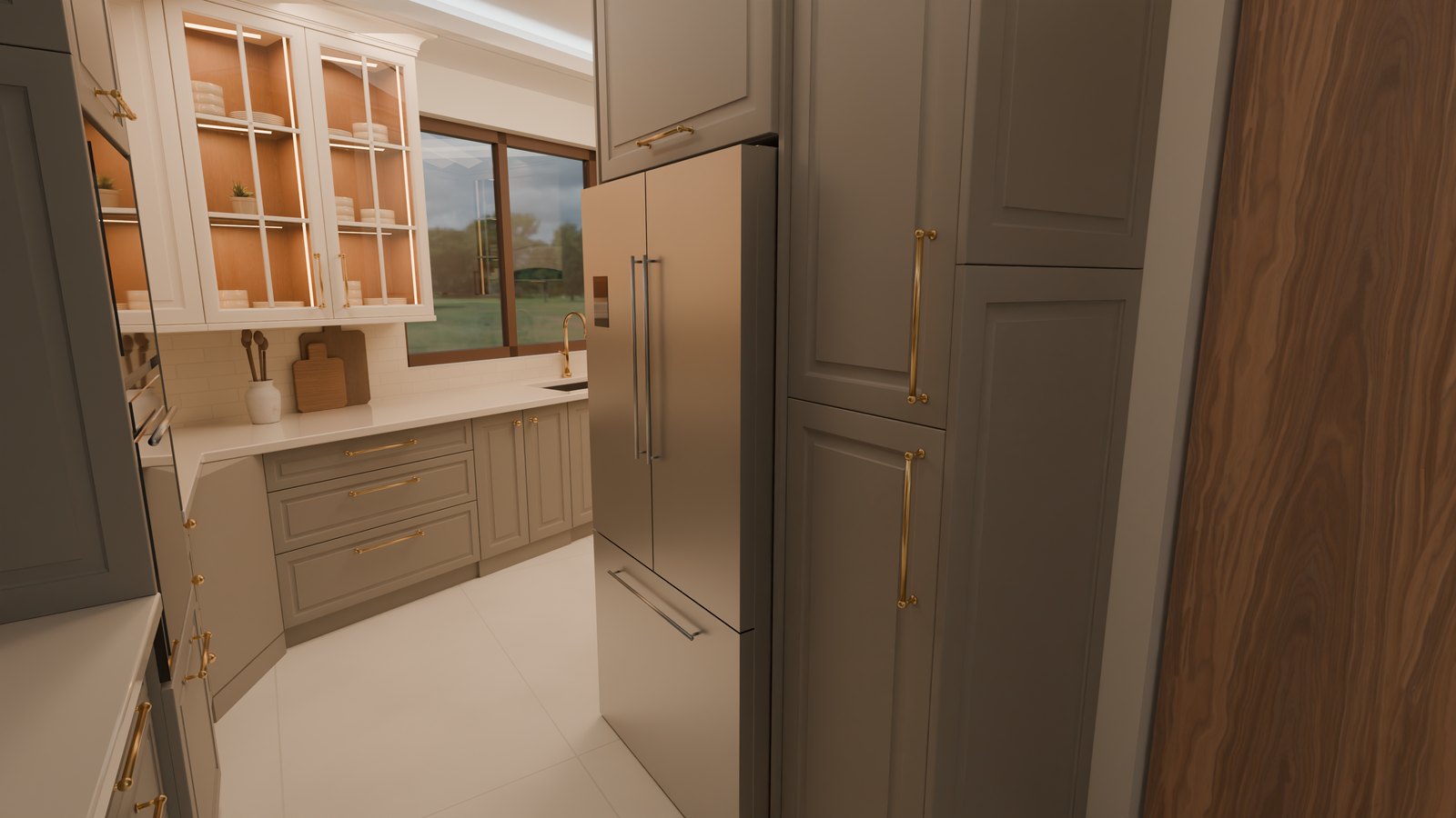 Model render: Fridge + store side